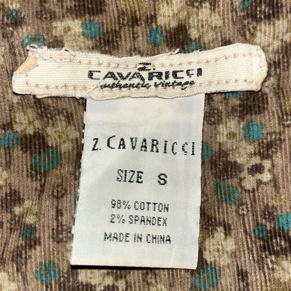 Z CAVARICCI Authentic Vintage Tan Corduroy Stretch Soft Distressed Jacket Blazer - Picture 14 of 15